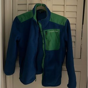 Kids Blue and Green Vineyard Vines Zip up Jacket